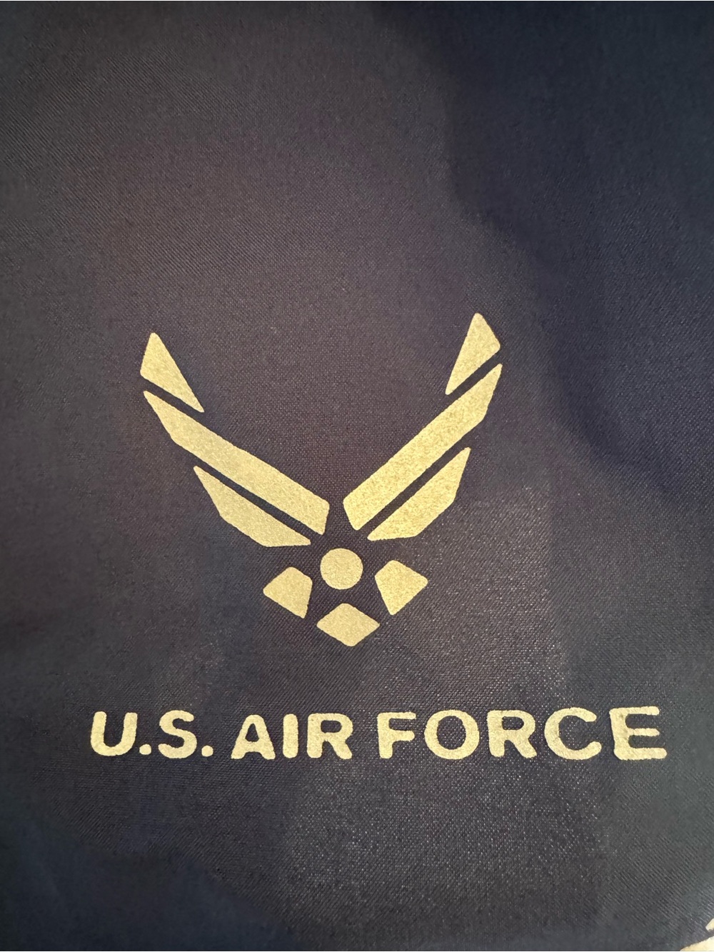 Genuine U.S. Air Force Women's Athletic Shorts in Navy & Gold Logo w/ refective